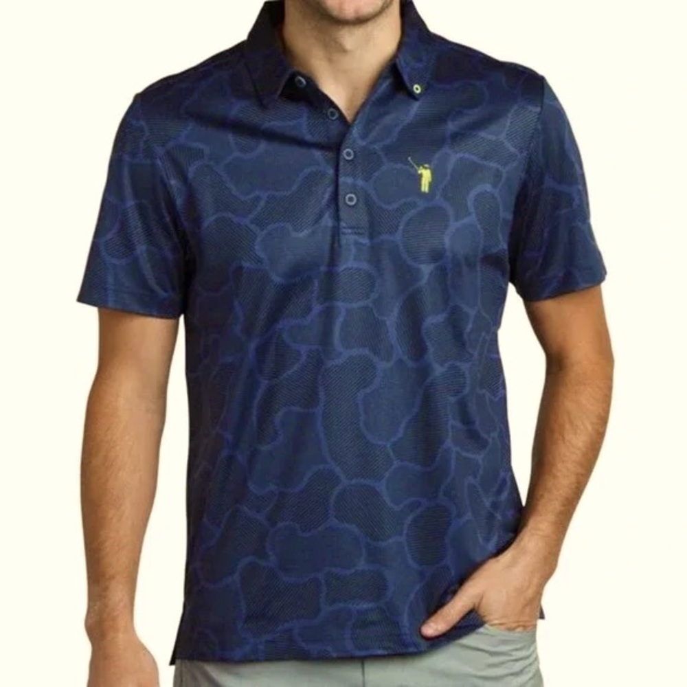 William Murray Golf‎ In The Weeds Polo Navy & Black Size Large